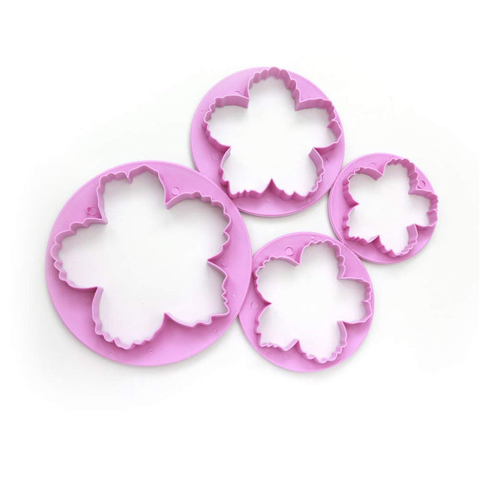 Carunke Plastic Peony Cutters Set Fondant Cake Gumpaste Flower Petal Cutter Mold for Wedding Cake Decoration 4pcs