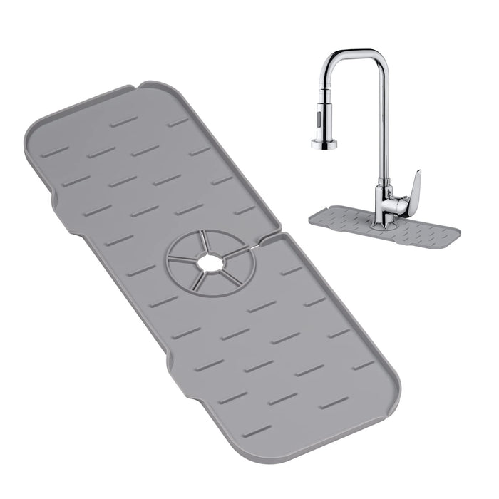 KitchenGuard Silicone Faucet Handle Drip Catcher Tray - Silicone Sink  Faucet Mat