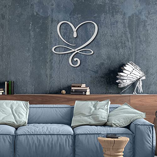 CREATCABIN Infinity Ht Metal Wall Art Wall Decor Love Iron Wall Signs Hanging Metal Ornament Sculpture for Balcony Garden Home