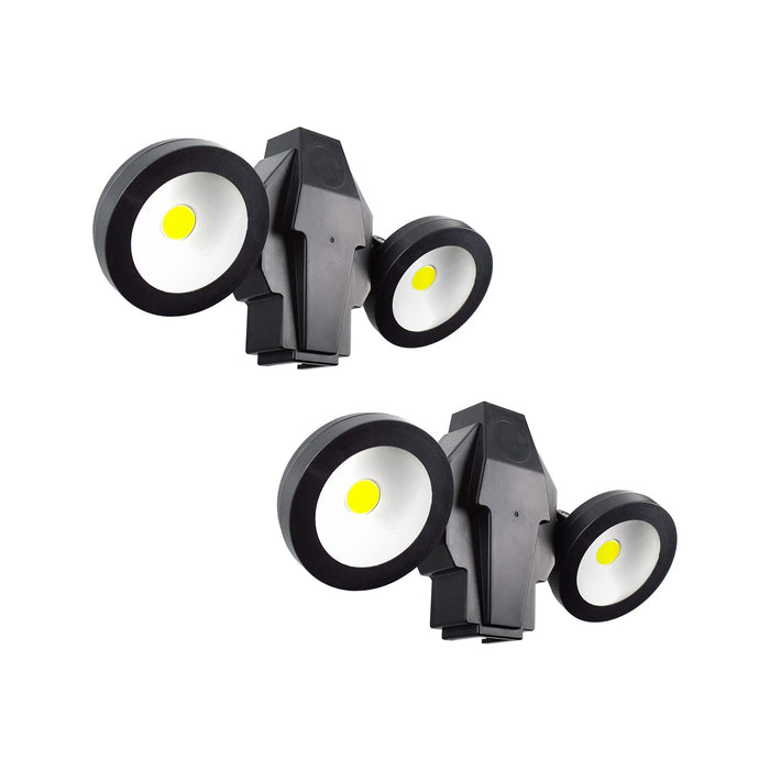 Lysed 2 Pack Outdoor Motion Sensor Light, 30W Security Lights Motion Outdoor, 5000K White Light Dusk to Dawn Flood Light, IP65 Waterproof Dual-Head Spotlight