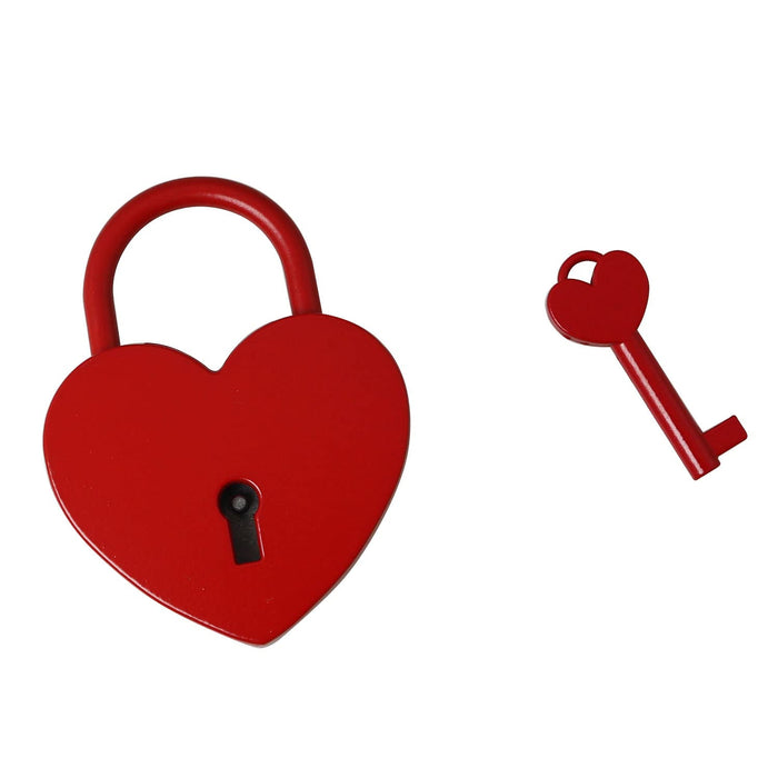 Extra Large Heart Lock and Key Set Padlock With Key Wedding Locks