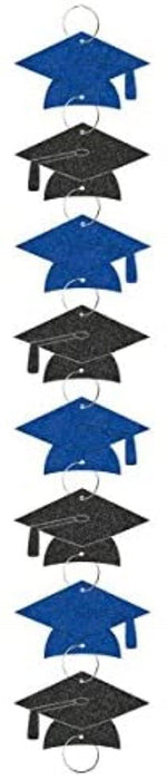 Amscan Graduation Ring Garland | Blue & Black | 9' | 1 Ct,