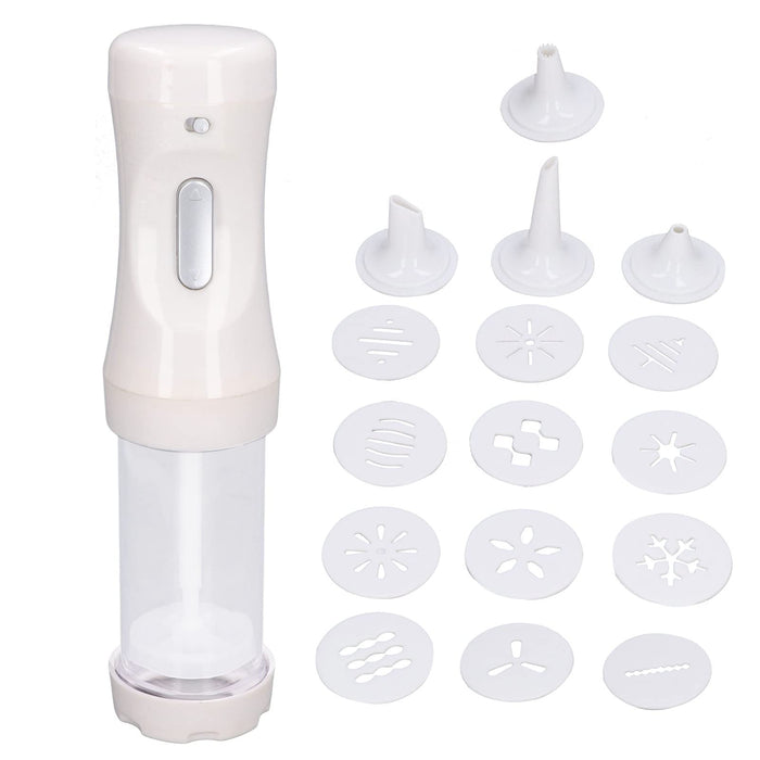 Electric Cookie Press Gun Set for Baking DIY Cookie Maker Kit With 12 Discs  and 4 Icing Tips,Battery Operated