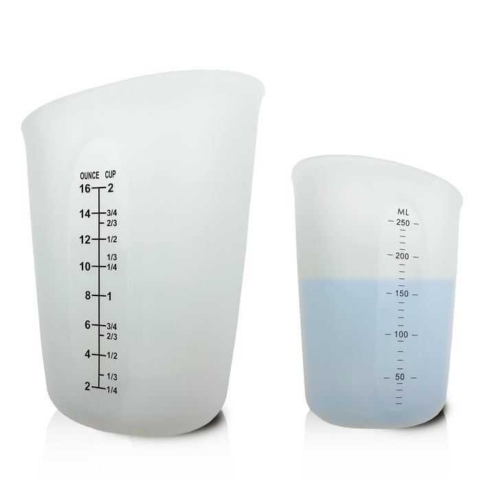 Silicone Measuring Cups Precise Scale Squeeze & Pour Liquid Measure Cup  Sticks