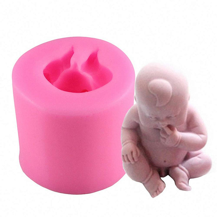 Small Sleeping Baby Silicone Mold - Confectionery House