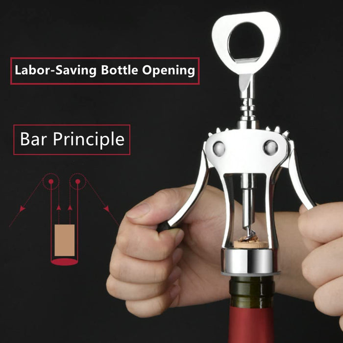 Stainless Steel Waiter Corkscrew Travel Wine Opener Manual with