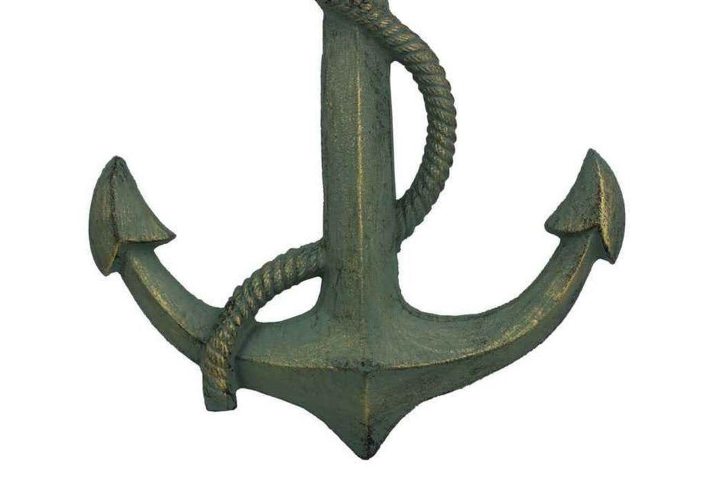 Handcrafted Nautical Decor Antique Bronze Cast Iron Anchor Key Hook 5 Metal Wall Art Decorative Cast Ir