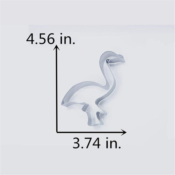 LILIAO Tropical Flamingo Cookie Cutter - 3.8 x 4.6 inches - Stainless Steel
