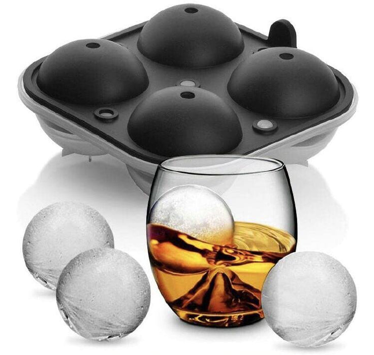 CHUANG XL Whiskey Stone Set, Sphere Ice Cube Tray Set. Set of 7 Black —  CHIMIYA
