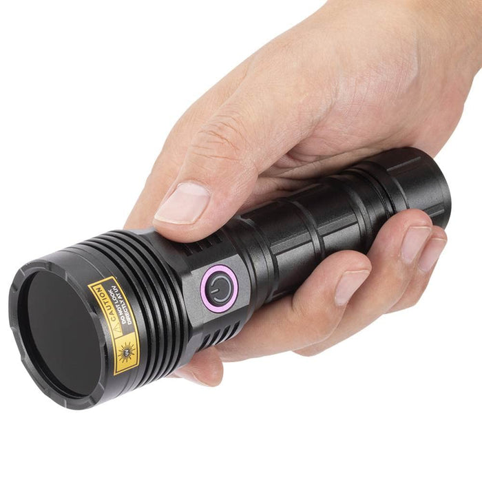 Alonefire SV47 12W 365nm Linterna UV recargable USB de largo alcance  ultravioleta luz negra detector de orina para curado de resina, pesca,  escorpión