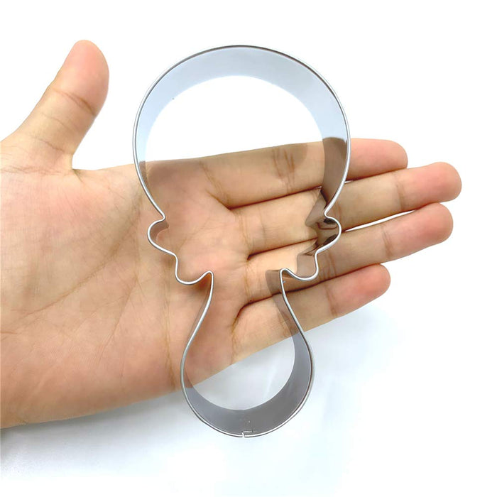 LILIAO Rattle Cookie Cutter for Baby Shower - 2.4 x 4.3 inches - Stainless Steel