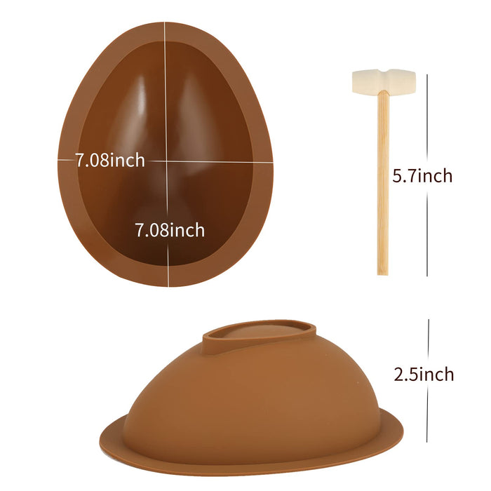 Easter Egg Chocolate Silicone Molds with 1 Hammer,Large Sise Dinosaur —  CHIMIYA