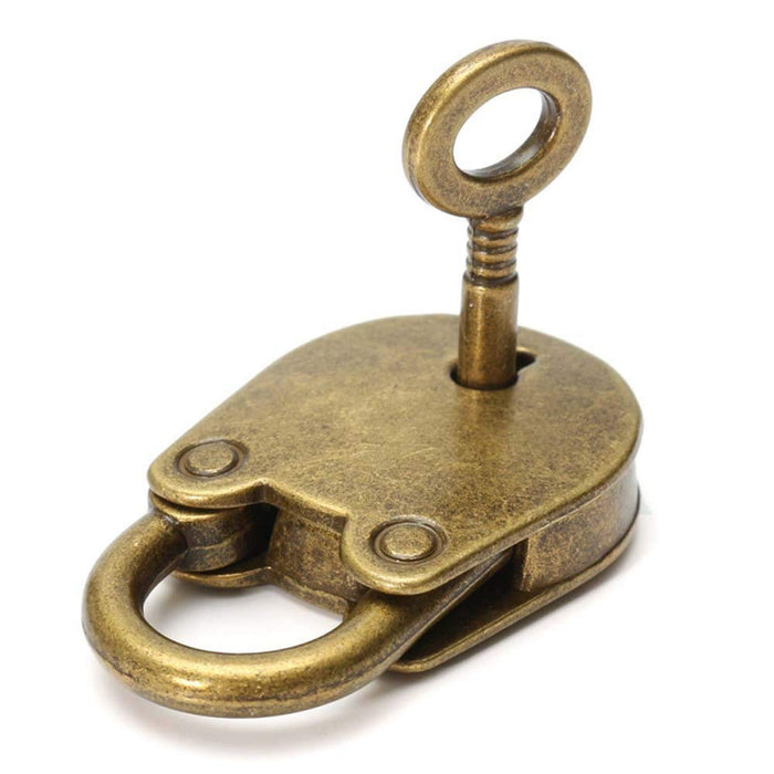 Hyamass 3pcs Vintage Antique Style Mini Archaize Padlocks Key Lock with Keys  (Bronze) 