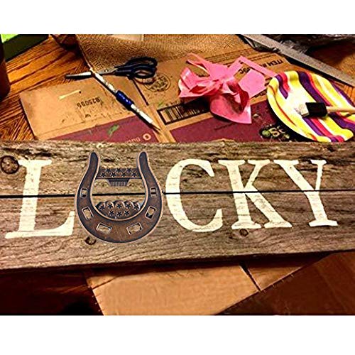Aokbean 24 pcs Lucky Horseshoe Bottle Opener Party Favors with Escort Tags and Ribbons for Rustic Wedding Party Bar Decoration