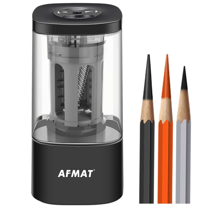 AFMAT Long Point Pencil Sharpener, Artist Electric Pencil Sharpener,  Charcoal Pencil Sharpener, Art Pencil Sharpener for 6-9.6mm Large Pencils
