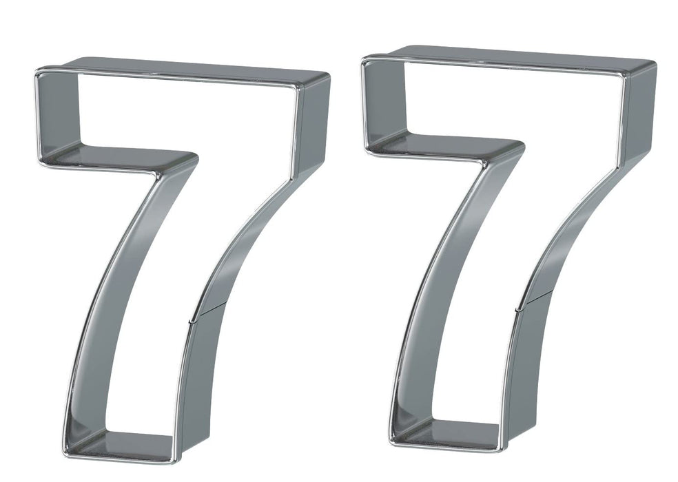 Bakerpan Stainless Steel Cookie Cutter Number 7 Shapes, 3 1/2 Inch - Set of 2