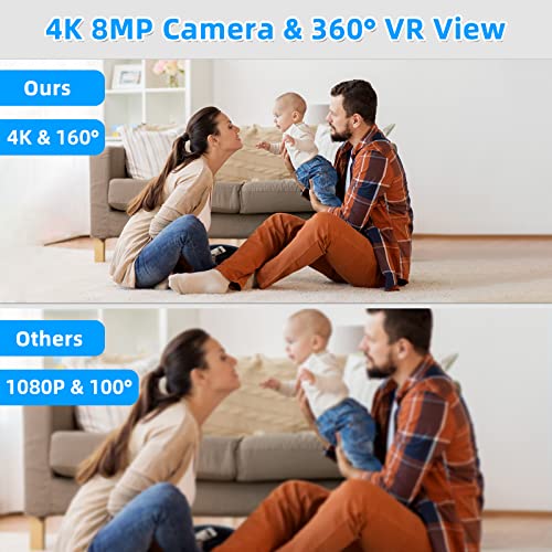 4K Spy Camera Hidden Camera Supports 2.4G5GHz WiFi, Small Mini Camera, Nanny Cam Hidden Camera with Human Detection, Night Vision