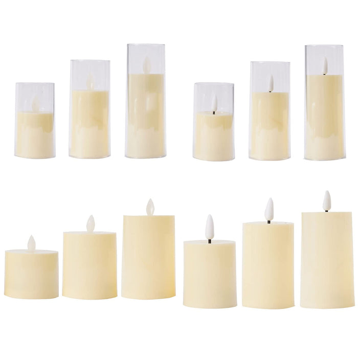 Battery Operated Flameless Votive Candles White Plastic Flickering