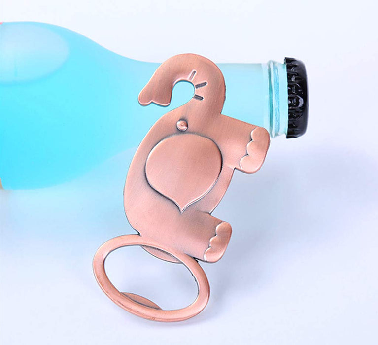 12pcs Elephant Bottle Opener for Wedding Party Favor Souvenir (Copper Tone)