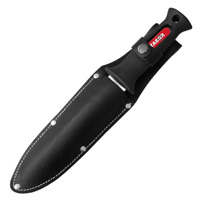 TABOR TOOLS H31A Hori Hori Garden Knife, Soil Knife, Landscaping and Weeding Tool, Ideal for Gardening, Hunting, Camping and Metal Detecting, with Strong PU Leather Sheath and Stainless Steel Blade.