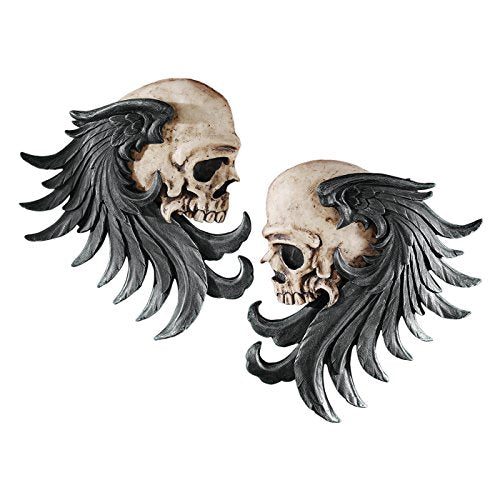 Design Toscano Bad to the Bones Wind ll Sentinel Wall Sculptures Set of Two,Full Color