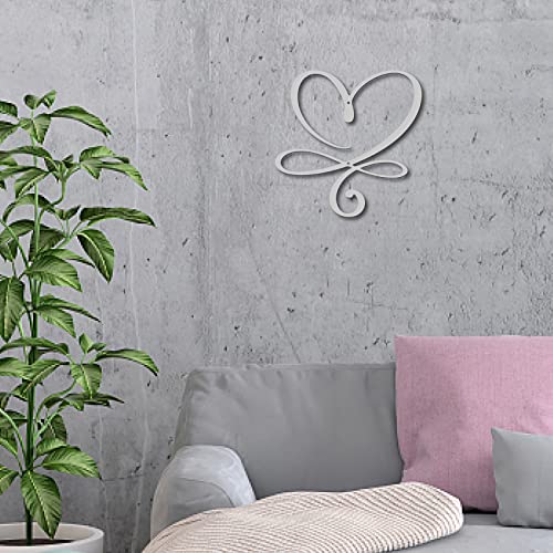 CREATCABIN Infinity Ht Metal Wall Art Wall Decor Love Iron Wall Signs Hanging Metal Ornament Sculpture for Balcony Garden Home