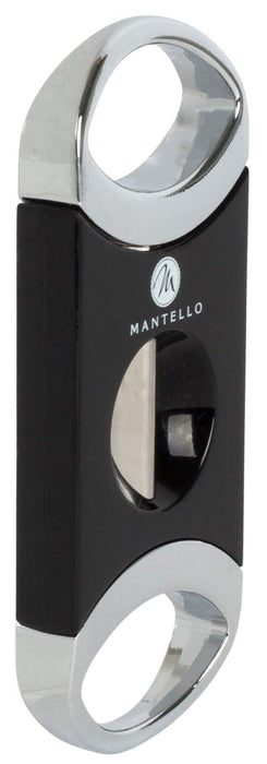 Mantello V-Cut Cigar Cutter Gloss Black in Box