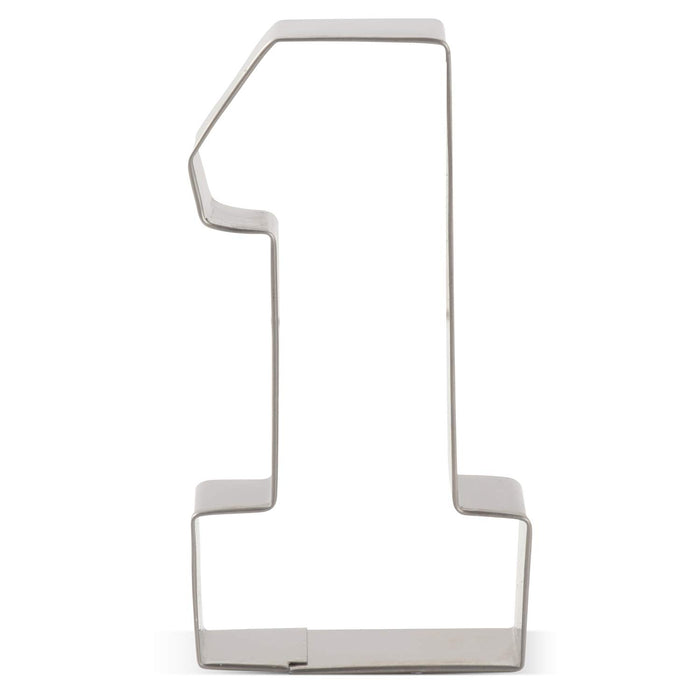 KENIAO 1 Cookie Cutter Large Number One Fondant Biscuit Cutter Kids, 4" Tall, Stainless Steel