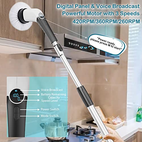 Electric Spin Scrubber Rechargeable Cordless Spin Cleaning Brush Powerful Bathroom Scrubber Espin Scrubber Electric Spin Brush