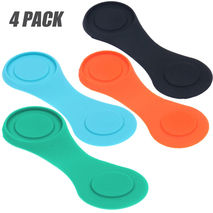 FINGER TEN Golf Hat Clip Ball Marker Holder 4 Pack Upgrade Silicone with Strong Magnetic Attach to Pocket Cap Edge s for Golfers Men Women Kids