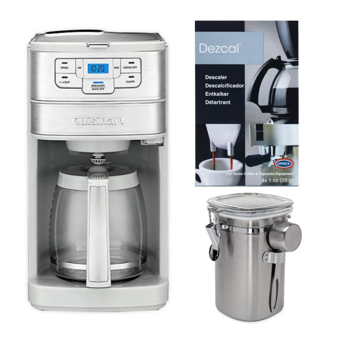uisinart Automati Grind and Brew 12up offeemaker Bundle with Desaling Powder and offee anister 3 Items