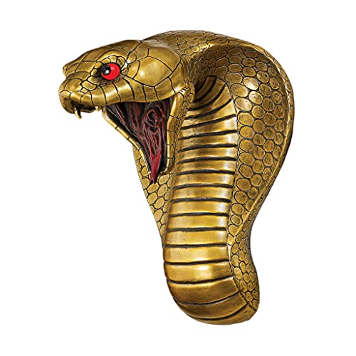Design Toscano  CL5943 Egyptian Cobra Snake Goddess Wall Sculpture, 16 Inch, Faux Gold