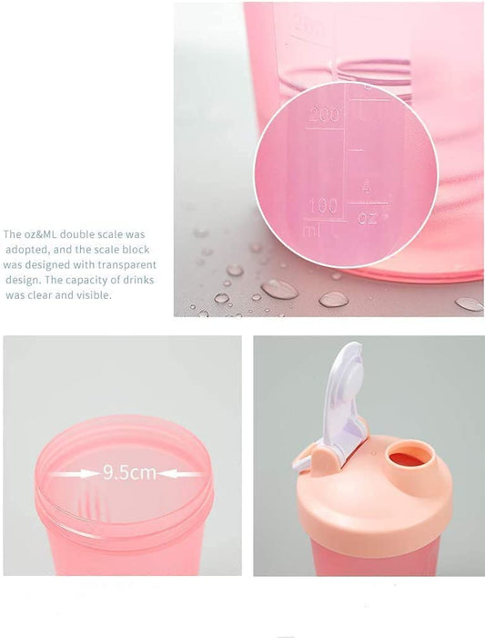 Blender Pink Bottle Classic Shaker Blender Whisk Ball 20 Ounce