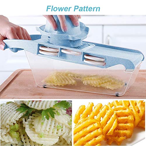 14Pcs Vegetable Cutter Multifunctional Mandoline Slicer Fruit Potato Peeler  Carrot Grater Kitchen Accessories Basket Slicer Tool