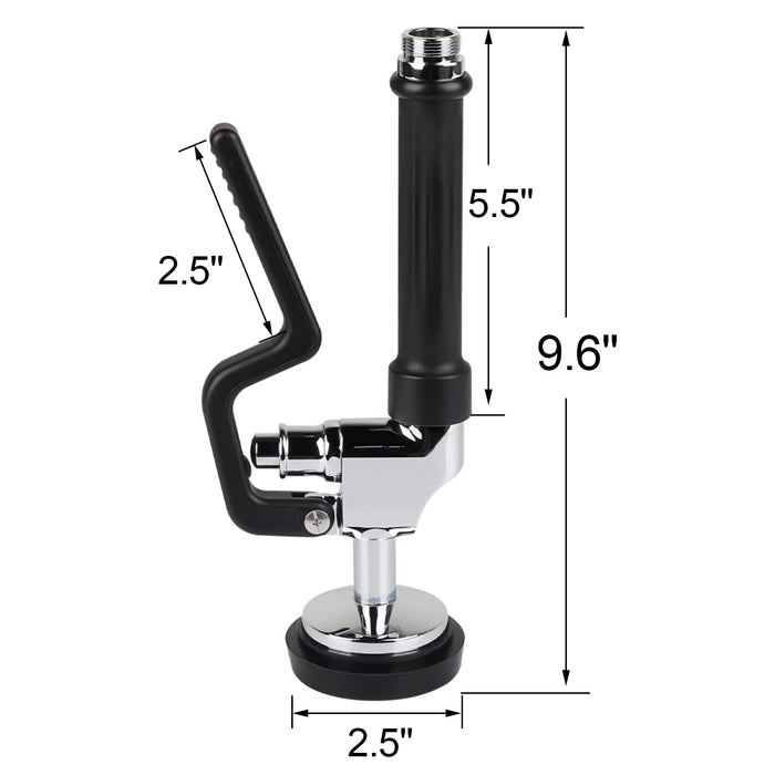KWODE Pre-Rinse Spray Valve Replacement Head with Handle Grip Assembly for Commercial Kitchen Faucet 1.42 GPM High Pressure Commercial Dishwasher Hose Sprayer Nozzle for Restaurant Industrial Kitchen