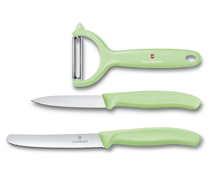 Victorinox Swiss Army Swiss Classic Paring Knife Set with Peeler (Light Green)