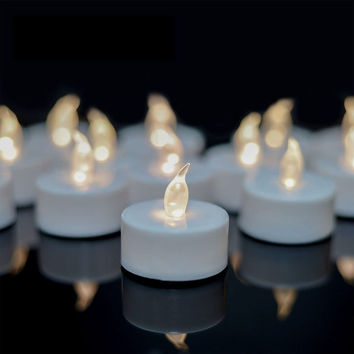 VicFlora Battery Operated Tea Lights Candles with Timer, Realistic