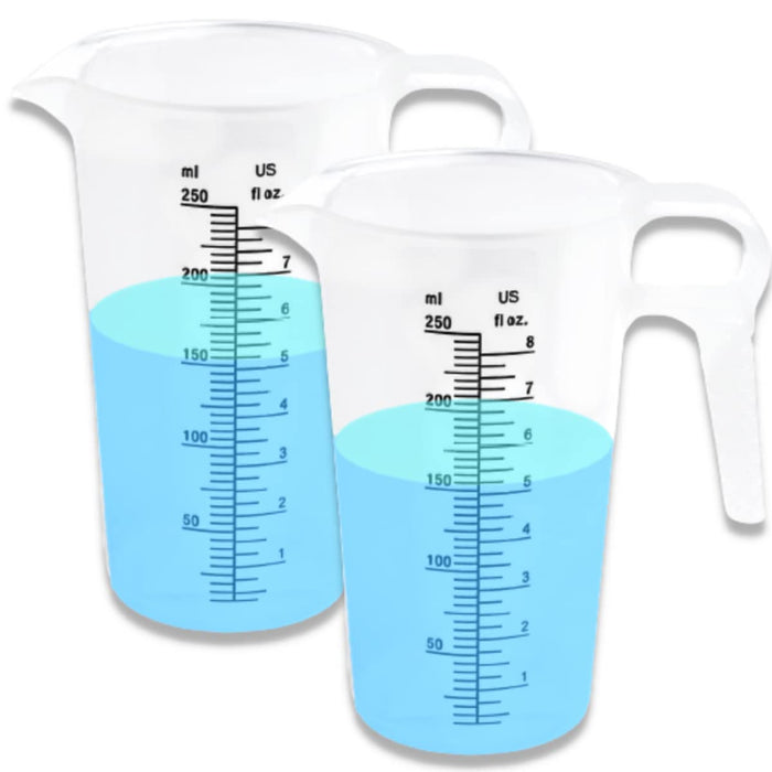2-PACK ACCUPOUR 8oz (250 mL) Chemical Measuring Cup, Measuring Cup Oz, —  CHIMIYA