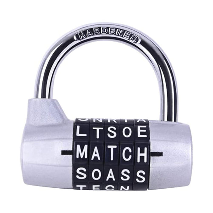 Gym Locker Lock,5 Letter Word Lock,5 Digit Combination Lock,Safety