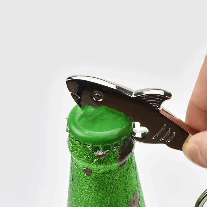 Wmzjnljy 2pcs Swatom Shark Bottle Opener Tool Keychain Accessories Soda Beer Bottle Opener Keyring for Birthday Anniversary