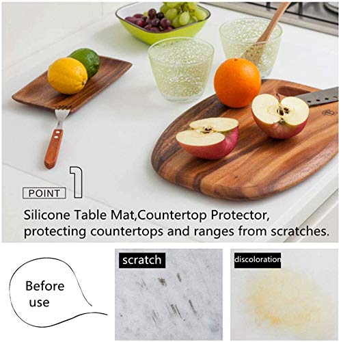 36x24 Inch Extra Large Silicone Table Protector Craft Mat for Painting,  Clay, Projects, Arts and Crafts, Soldering and Resin. (Translucent)