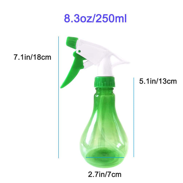 Avenoir Mister Spray Bottle, 8.3oz/250ml Adjustable Plastic Spray Storage Container for Hair, Plant and Home Cleaning, Green