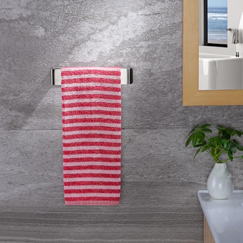 Yigii Hand Towel Holder, Self Adhesive Hand Towel Bar, Bathroom Towel Rack Stick On Wall, No Drilling Towel Hanger, Stainless