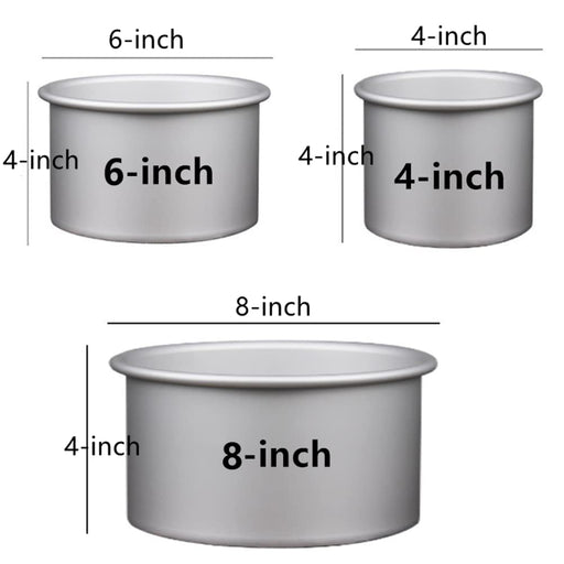 Herogo 6 x 3 Inch Cake Pans Round Set of 3, Stainless Steel Black Nons —  CHIMIYA