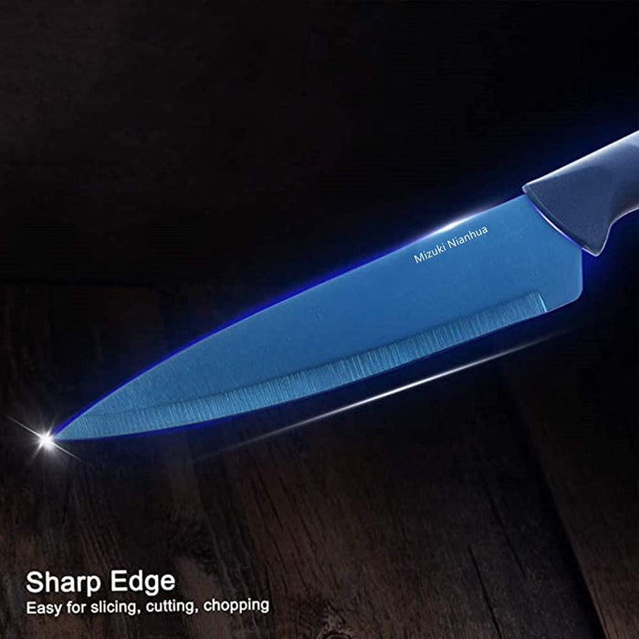SiliSlick Kitchen Knife Set - Blue Handle