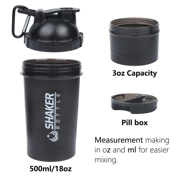 Vigind 22 Oz Protein Mix Shaker Bottle - With Metal Mixing Ball