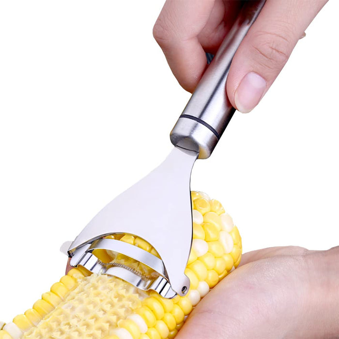 Corn Peeler, Magic Corn stripper for corn on the cob remover tool ,Stainless steel multifunctional Kitchen Grips Corn planer Cob