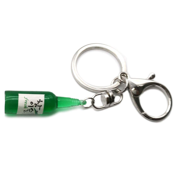 GARASANI Korean Soju Bottle Miniature Key Chain Key Ring Unique Bottle (Soju)