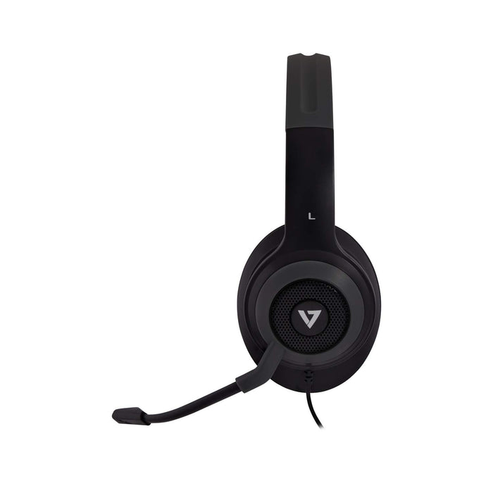 V7 Premium Over-Ear Stereo Headset, Boom Mic, PC, Mac, Tablets, Laptop Computer, Gaming, Video Conferencing, 3.5mm, USB