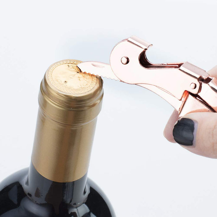 YFS Professional Waiter Corkscrew with Foil Cutter and Bottle Opener, Black Heavy Duty Wine Key for Restaurant Waiters